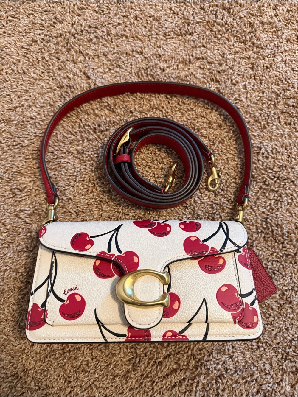 Coach Tabby 20 cherry print - Picture 1 of 3